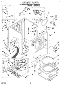 CABINET Diagram and Parts List for LGR5644AN1  Whirlpool Dryer