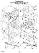 LINER Diagram and Parts List for RT14DKXKQ00  Roper Refrigerator