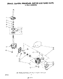 BRAKE, CLUTCH, GEARCASE, MOTOR AND PUMP Diagram and Parts List for LA6500XPW2  Whirlpool Washer