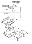SHELF PARTS, OPTIONAL PARTS Diagram and Parts List for TT16TKXPQ00  Estate Refrigerator