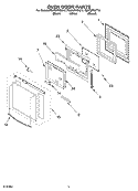OVEN DOOR Diagram and Parts List for RS675PXGB10  Whirlpool Range