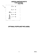 MISCELLANEOUS PARTS AND OPTIONAL PARTS (NOT INCLUDED) Diagram and Parts List for 2DLXR7244MQ0  Whirlpool Washer