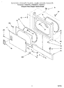 DRYER FRONT PANEL AND DOOR Diagram and Parts List for LTG6234DT1  Whirlpool Washer Dryer Combo