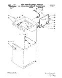 TOP AND CABINET, LIT/OPTIONAL Diagram and Parts List for 3XLA87W72AW0  Whirlpool Washer