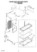 LOWER UNIT AND TUBE PARTS Diagram and Parts List for KSSC48QTS02  KitchenAid Refrigerator