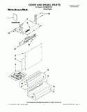 DOOR AND PANEL PARTS Diagram and Parts List for KUDE60FXPA0  KitchenAid Dishwasher