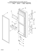 REFRIGERATOR DOOR Diagram and Parts List for 7GD27DIXHT00  Whirlpool Refrigerator