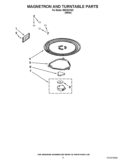 MAGNETRON AND TURNTABLE PARTS Diagram and Parts List for IMH15XVQ2  Whirlpool Microwave