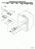 REFRIGERATOR LINER PARTS Diagram and Parts List for GX5SHDXVB00  Whirlpool Refrigerator