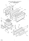 DOOR AND BROILER Diagram and Parts List for SF317PEAN4  Whirlpool Range
