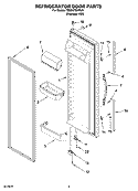 REFRIGERATOR DOOR PARTS Diagram and Parts List for 7ED2GTQXPL01  Whirlpool Refrigerator