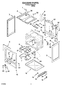 CHASSIS PARTS Diagram and Parts List for IRE32301  Inglis Range