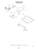 BURNER Diagram and Parts List for SB100PES1  Whirlpool Range