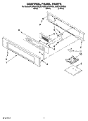 CONTROL PANEL PARTS Diagram and Parts List for KEBS107SBL00  KitchenAid Wall Oven