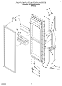 REFRIGERATOR DOOR Diagram and Parts List for 3VED29DQBW00  Whirlpool Refrigerator