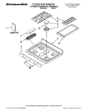 COOKTOP PARTS Diagram and Parts List for KGRS208XSS2  KitchenAid Range
