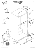 CABINET PARTS Diagram and Parts List for 3XARG477GF07  Whirlpool Refrigerator