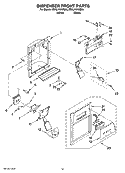 Part Location Diagram of W10158876 Whirlpool COVER-FRNT
