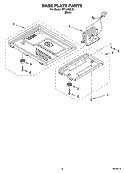 BASE PLATE PARTS Diagram and Parts List for MT1145SLB1  Whirlpool Microwave