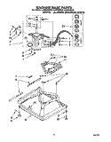 MACHINE BASE Diagram and Parts List for LLR8233BN0  Whirlpool Washer