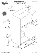 CABINET, LITERATURE Diagram and Parts List for ET1RHMXKT01  Whirlpool Refrigerator