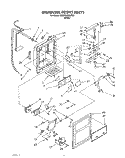 DISPENSER FRONT Diagram and Parts List for 3XARG486WP00  Whirlpool Refrigerator