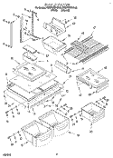 SHELF Diagram and Parts List for KTRP20KDAL02  KitchenAid Refrigerator
