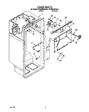LINER Diagram and Parts List for KTRS20MXWH20  KitchenAid Refrigerator