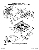 CONTROL PANEL Diagram and Parts List for RF366PXXN2  Whirlpool Range