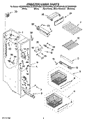 FREEZER LINER PARTS Diagram and Parts List for GC3NHAXVA00  Whirlpool Refrigerator