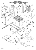 UNIT PARTS Diagram and Parts List for KSRG22FKBT18  KitchenAid Refrigerator