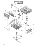 DISHRACK, LIT/OPTIONAL Diagram and Parts List for DU940QWDZ3  Whirlpool Dishwasher