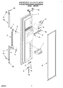 FREEZER DOOR Diagram and Parts List for 4ED27DQXDN00  Whirlpool Refrigerator