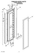 FREEZER DOOR PARTS Diagram and Parts List for KSSO42FMX03  KitchenAid Refrigerator