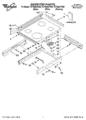 COOKTOP PARTS Diagram and Parts List for YGY396LXPB03  Whirlpool Range