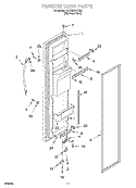 FREEZER DOOR Diagram and Parts List for KSCS25FJSS01  KitchenAid Refrigerator