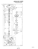 GEARCASE Diagram and Parts List for KAWE742VWH0  KitchenAid Washer