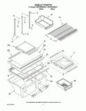 SHELF PARTS Diagram and Parts List for M0RXEMMWB01  Whirlpool Refrigerator