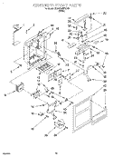 DISPENSER FRONT Diagram and Parts List for 3XARG458GD01  Whirlpool Refrigerator