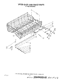 UPPER RACK AND TRACK Diagram and Parts List for KPDC601S3  KitchenAid Dishwasher