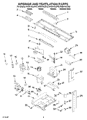 INTERIOR AND VENTILATION Diagram and Parts List for KHMS155LBT0  KitchenAid Microwave
