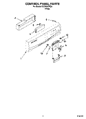 CONTROL PANEL PARTS Diagram and Parts List for DUC600XTPQ6  Whirlpool Dishwasher
