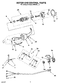 MOTOR AND CONTROL PARTS, OPTIONAL PARTS Diagram and Parts List for 5KSM45EWH4  KitchenAid Mixer
