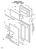 DOOR PARTS Diagram and Parts List for ET8FTEXST00  Whirlpool Refrigerator