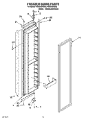 FREEZER DOOR PARTS Diagram and Parts List for KSSS48FMX02  KitchenAid Refrigerator