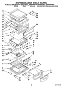 REFRIGERATOR SHELF PARTS Diagram and Parts List for KSRP25FTSS01  KitchenAid Refrigerator