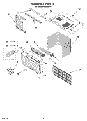 CABINET PARTS Diagram and Parts List for ACQ062MP1  Whirlpool Air Conditioner