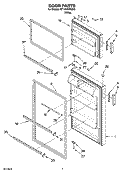 DOOR PARTS Diagram and Parts List for ST14CKXSQ00  Whirlpool Refrigerator