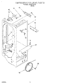 REFRIGERATOR LINER Diagram and Parts List for 3XART722F02  Whirlpool Refrigerator