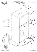 CABINET Diagram and Parts List for 8ET21PKXFW01  Whirlpool Refrigerator